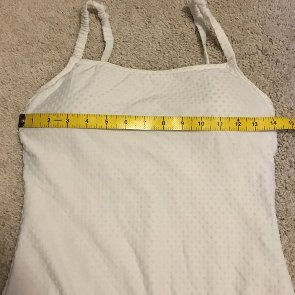 Off-White Textured Polka Dot Built in Support Swimsuit - Picture 13 of 16